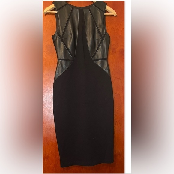 ANTHROPOLOGIE BAILEY 44 LORAX Women Sz XS FAUX LEATHER DRESS - Picture 1 of 6